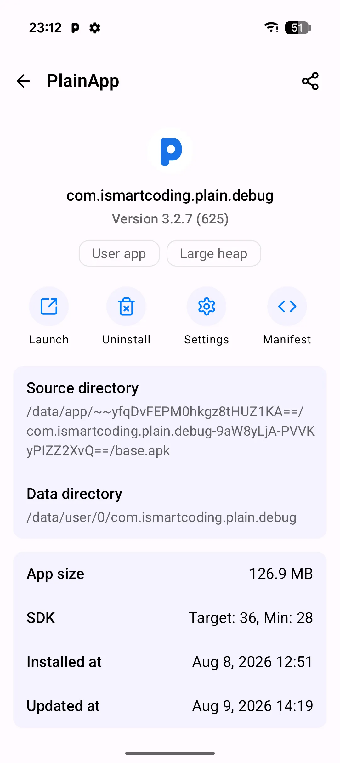 Screenshot: App View