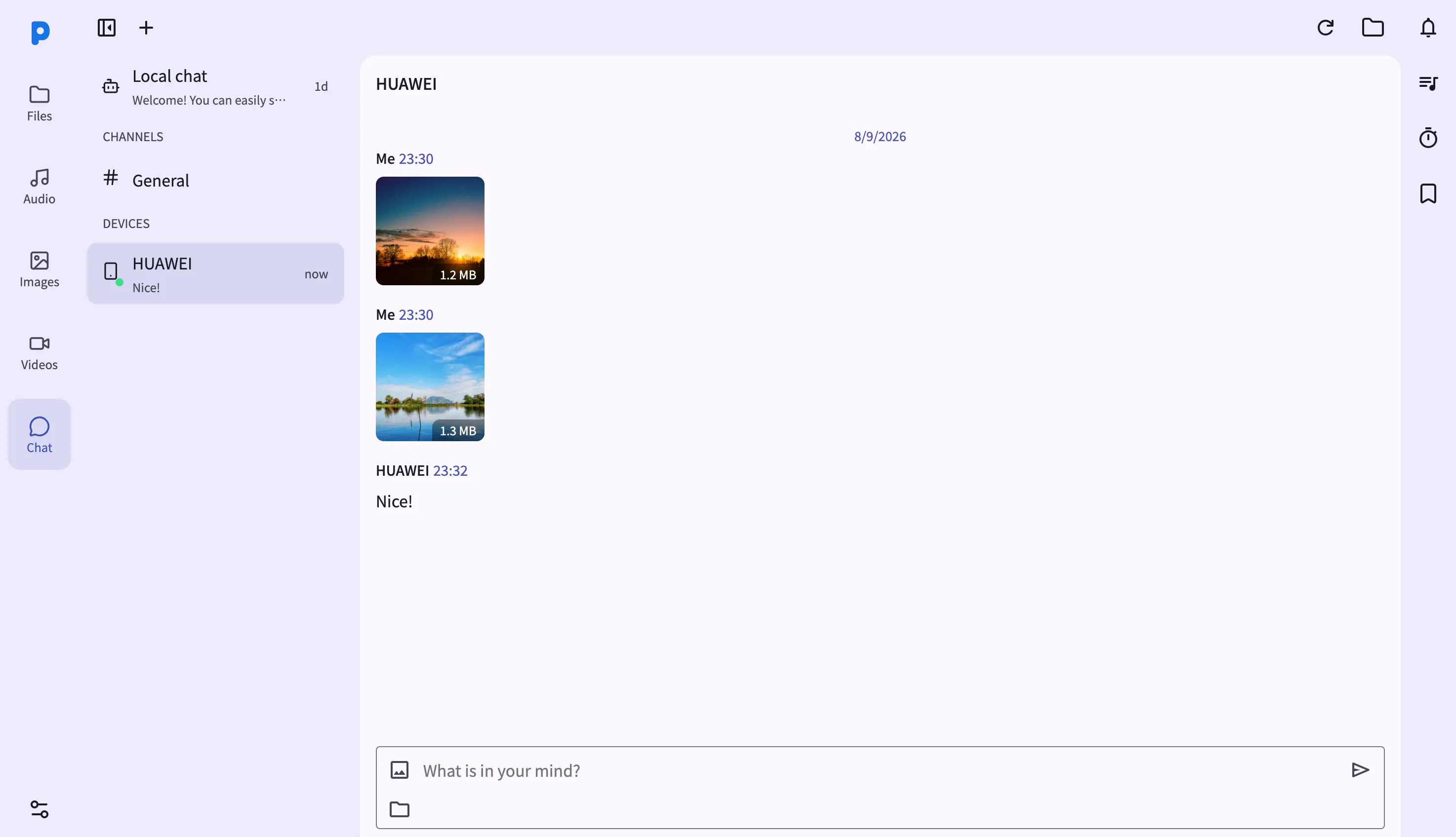 Screenshot: Chat
