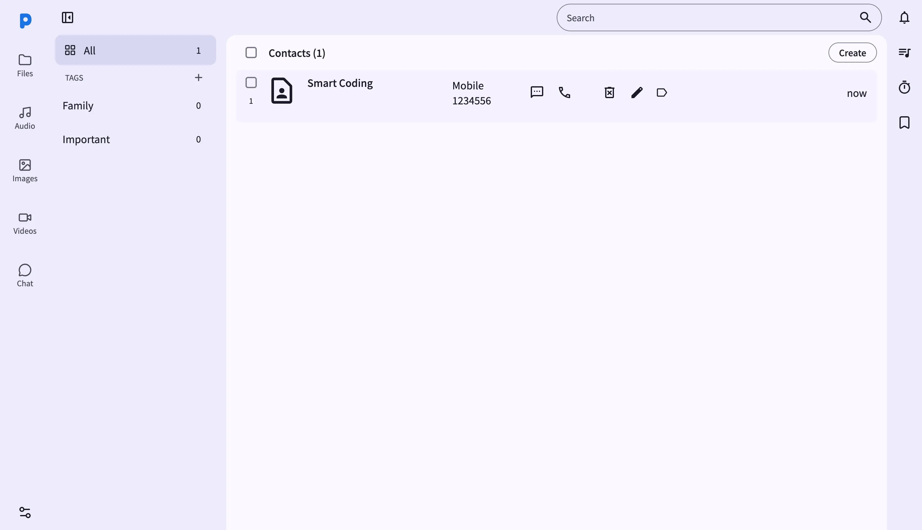 Screenshot: Contacts