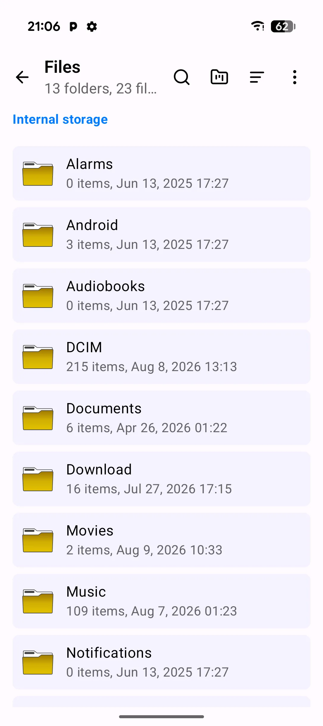 Screenshot: Files