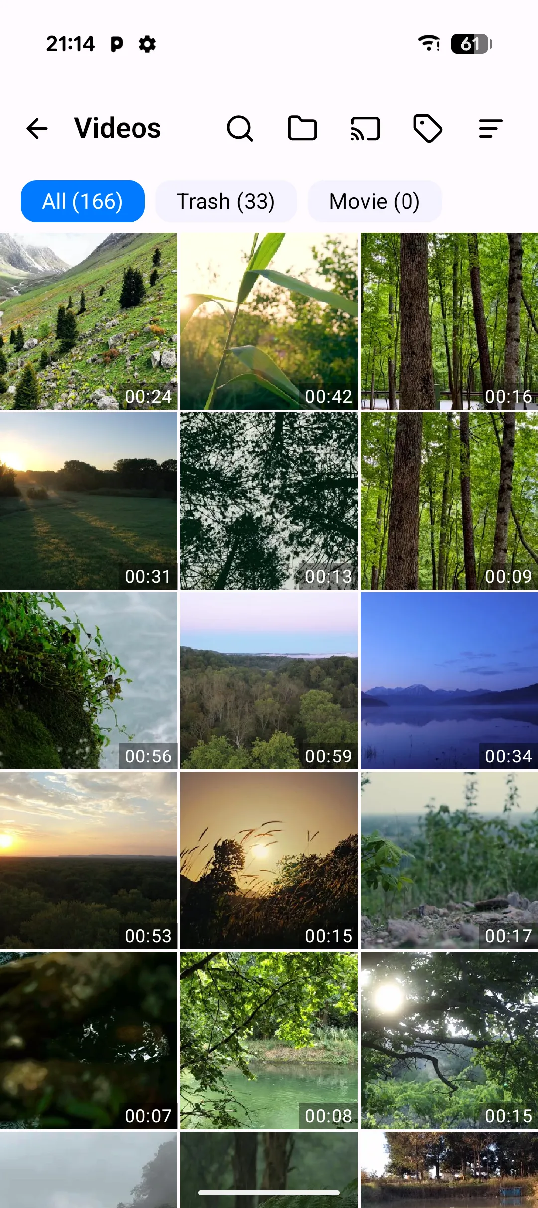 Screenshot: Videos