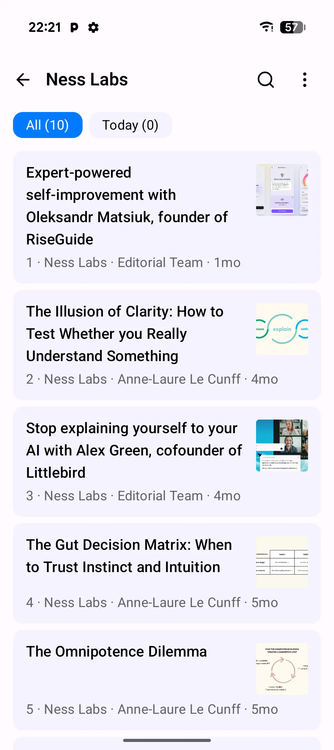 Screenshot: Feeds