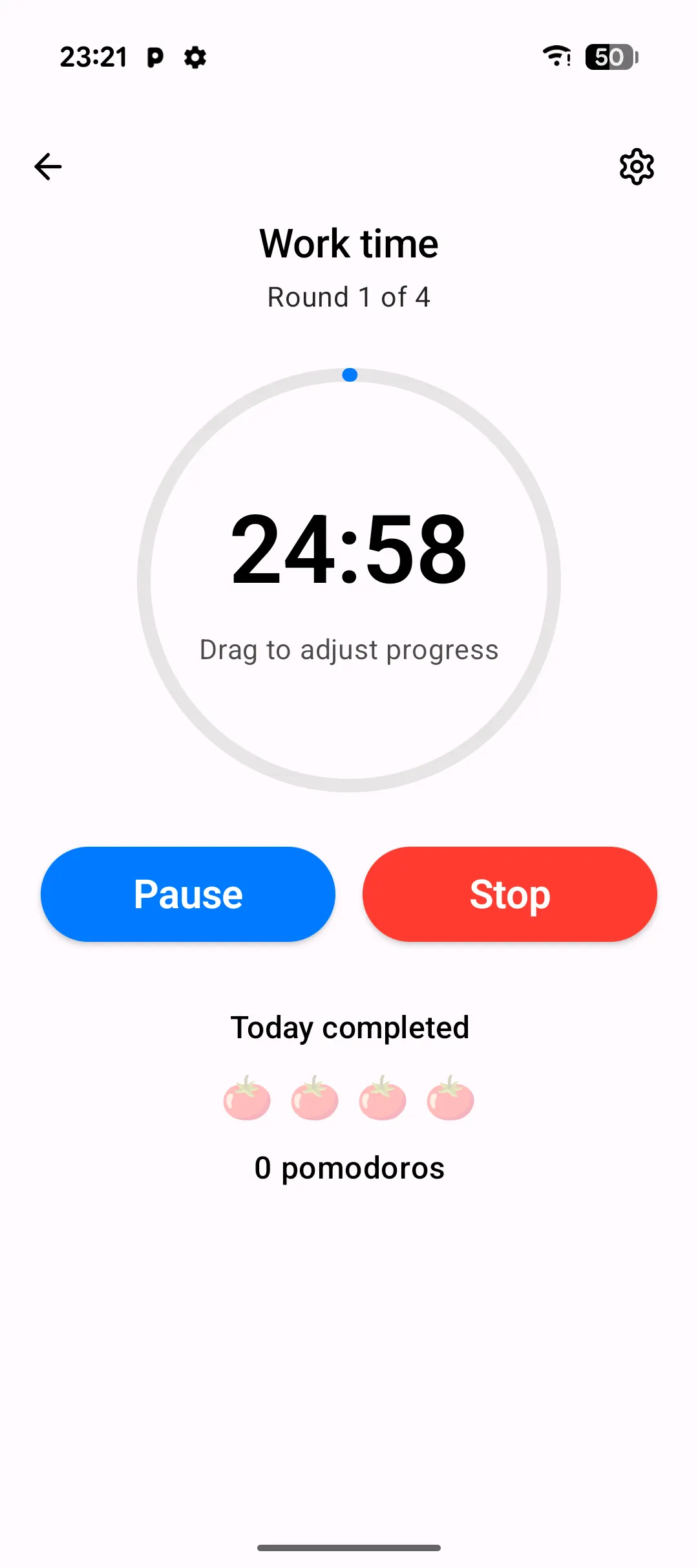 Screenshot: Pomodoro Timer