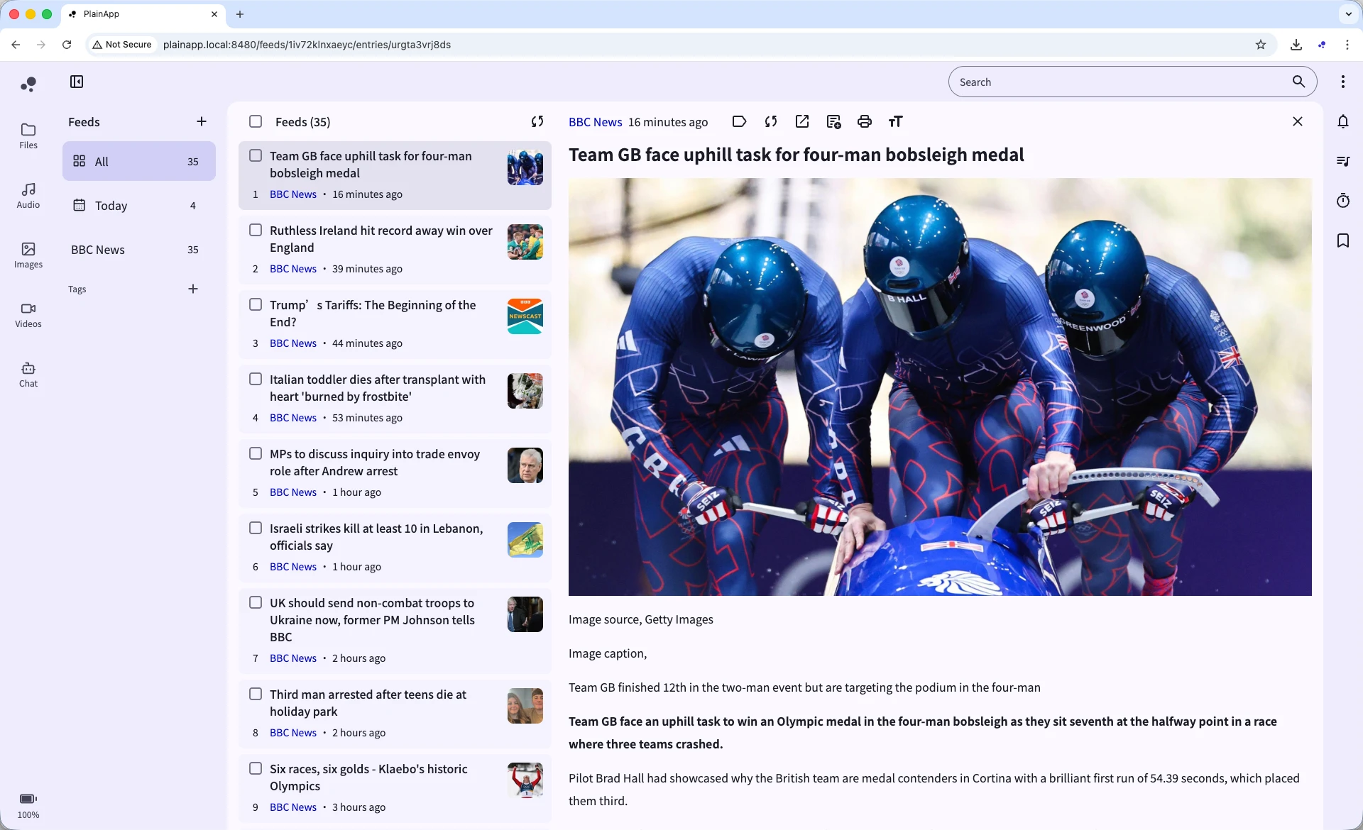 RSS reader